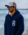 Veste à capuche Zippé Sherpa Surfwear "Wet & Salty Crew"